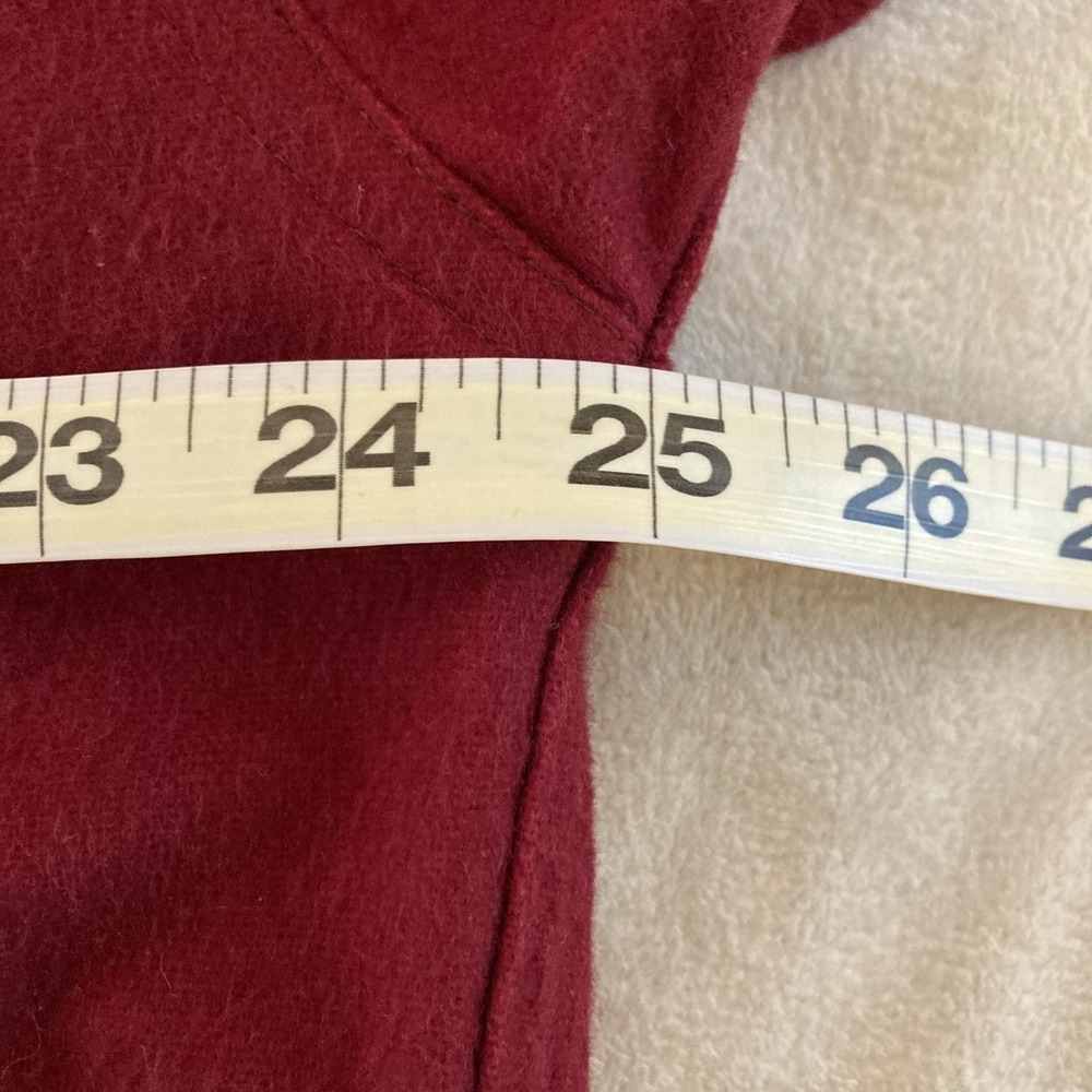 Vtg Eddie Bauer Chamois Flannel Button Up Shirt Mens Large Red - Picture 7 of 8
